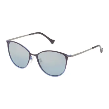 Police Metal Irregular Shape Sunglasses Women's Black