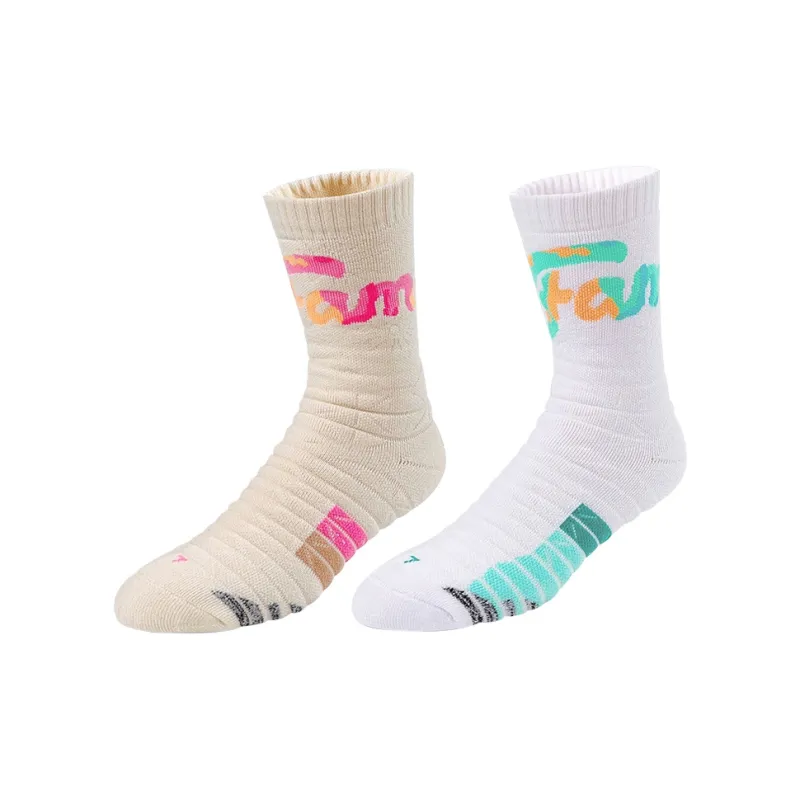 BKCXZICE Crew Thickened Stripes Gradient Basketball Socks Unisex Combo Set-5