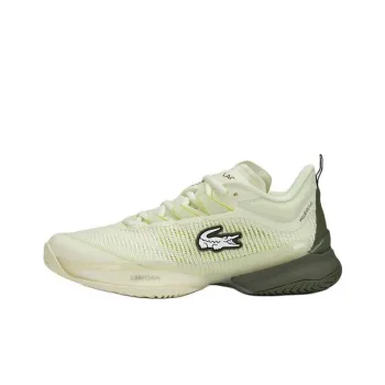 LACOSTE Low Top Tennis Shoes Women's Light Yellow