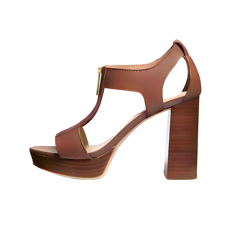 MICHAEL KORS Berkley Strap Sandals 10cm Women's Brown-0