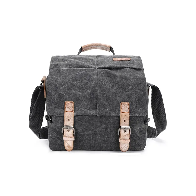 H YXIANG Canvas Shoulder Bag Regular Men's Khaki/Dark Gray/Army Green-4