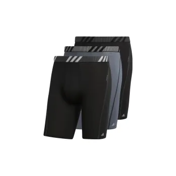 Adidas Free Shipping With AdiClub Performance Mesh Long Boxer Briefs 3 Pairs