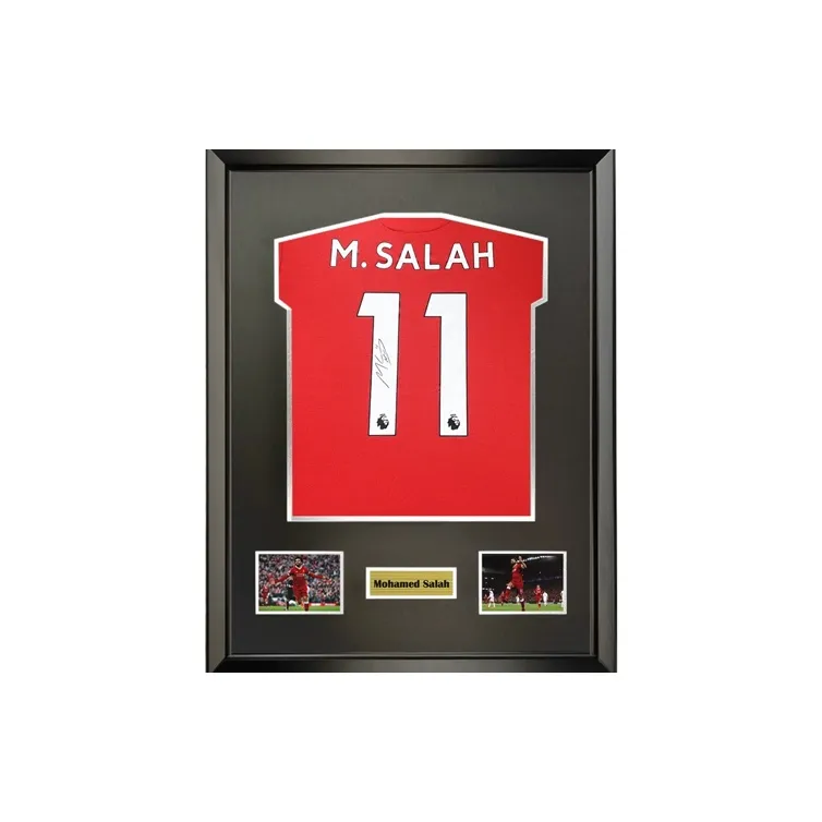 Three For 20-21 Liverpool Salah Autographed Soccer Apparel Jersey With SA Certificate-1