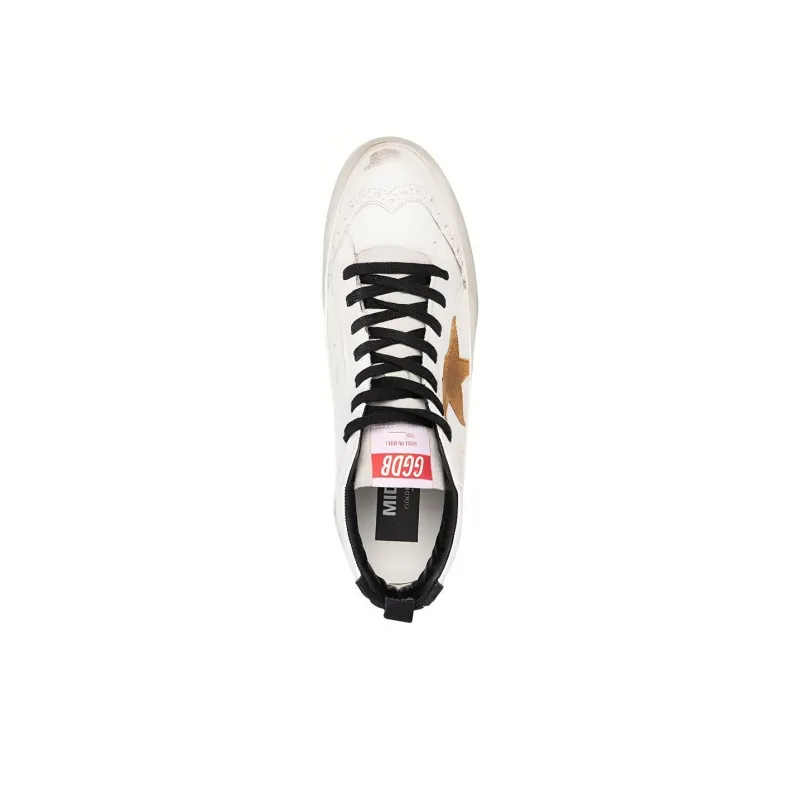Golden Goose Mid Star Stylish Skateboarding Shoes Men's White-4