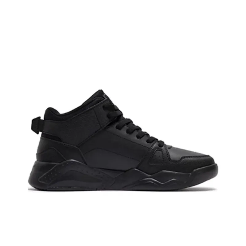 361° Anti-Slip Wear-Resistant High-Top Casual Shoes Men's Black Gray-1