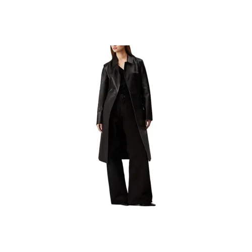 Calvin Klein Trench Coats Women's Black