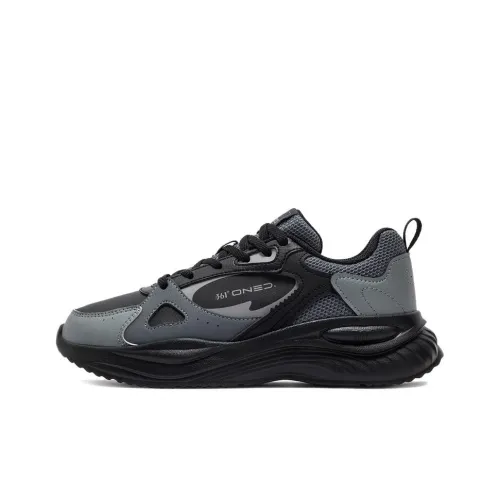 361° Anti Slip Wear Resistant Low Top Running Shoes Women's Black Gray