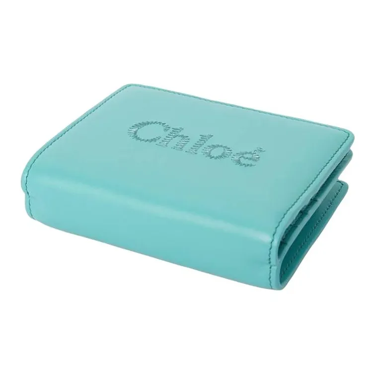 Chloe Calfskin Wallet Women's Green-3