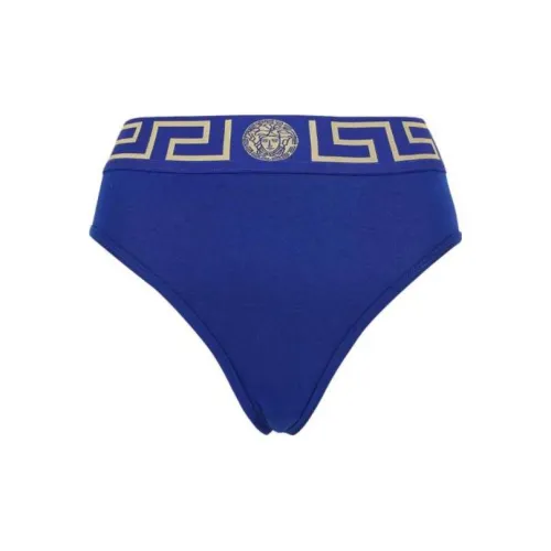 VERSACE Greca Border High Waist Bikini Bottoms 'Purple'
