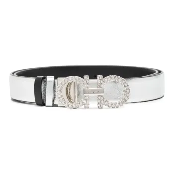 Ferragamo Rhinestone Buckle Belt