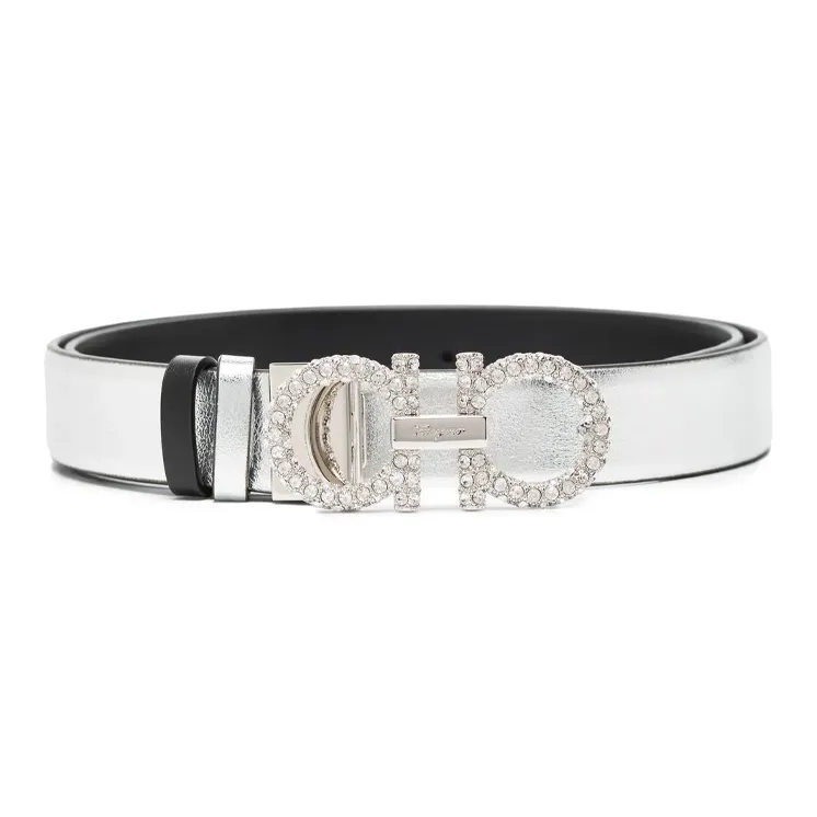 Ferragamo Rhinestone Buckle Belt-0