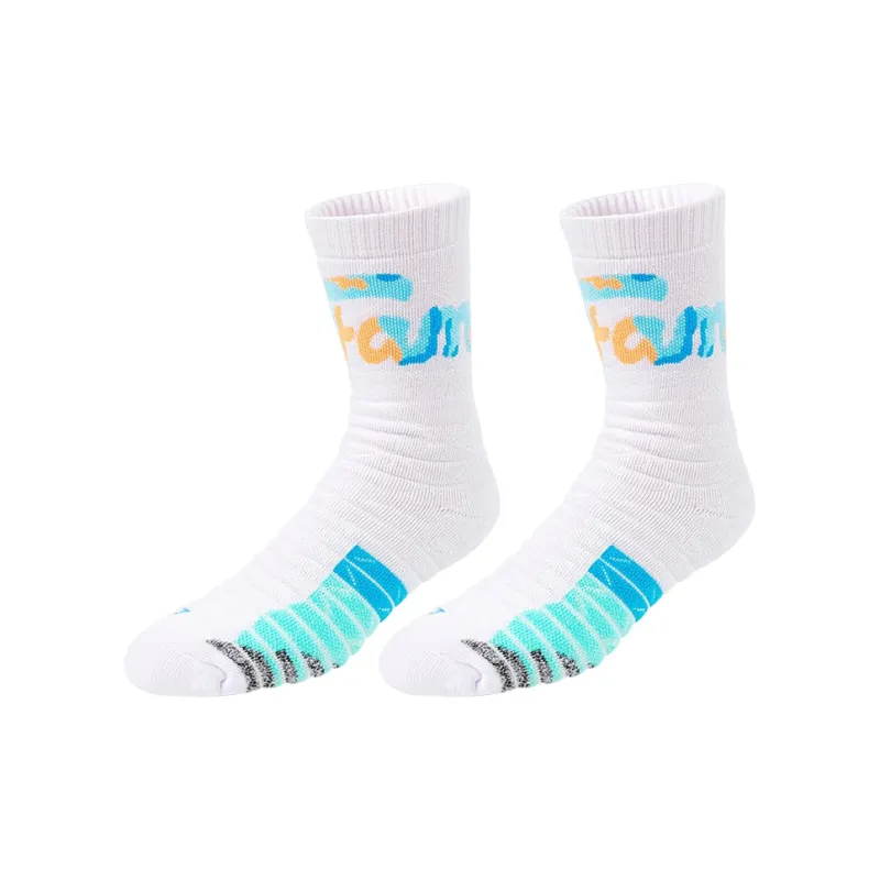 BKCXZICE Crew Thickened Stripes Gradient Basketball Socks Unisex Combo Set-7