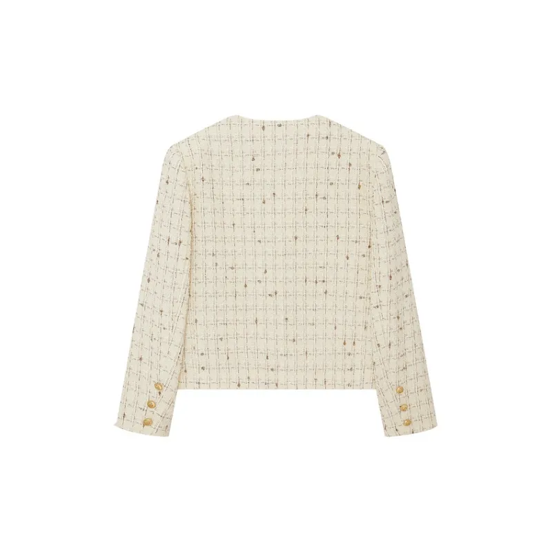 D'zzit Cropped Coats Women's Light Yellow-1