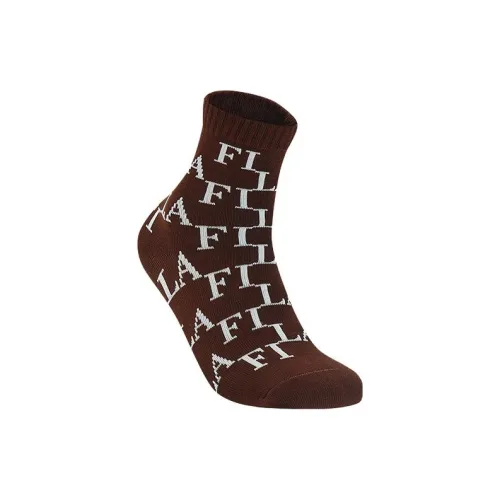 FILA Heritage Mid-Calf Socks Women's 1 Pack Yellow Brown