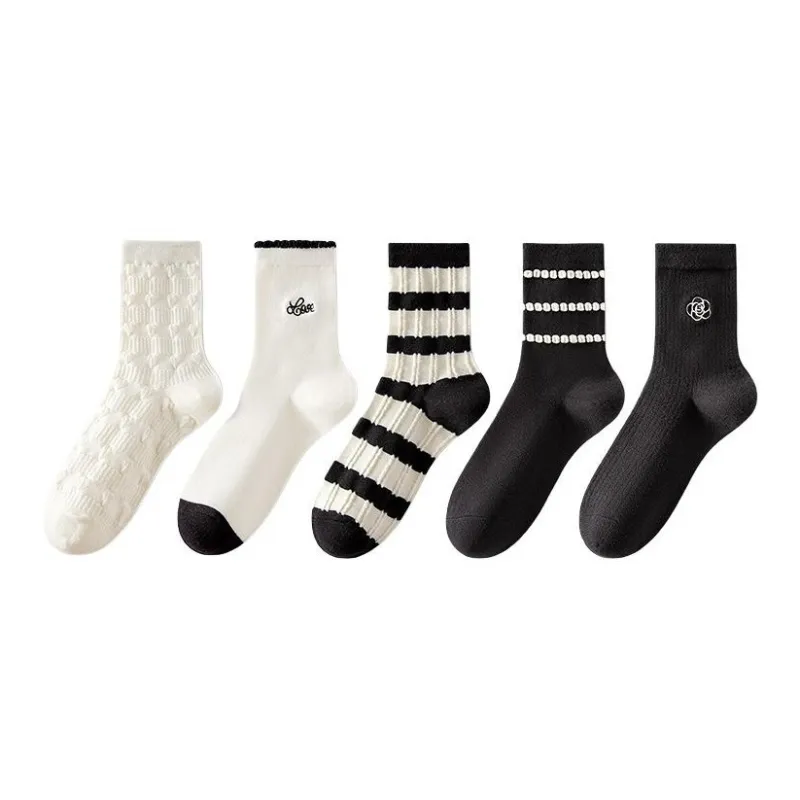 NAIER Mid Calf Socks Women's 5 Pack-2