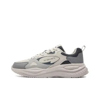 361° Anti Slip Wear Resistant Low Top Casual Running Shoes Men's White Gray