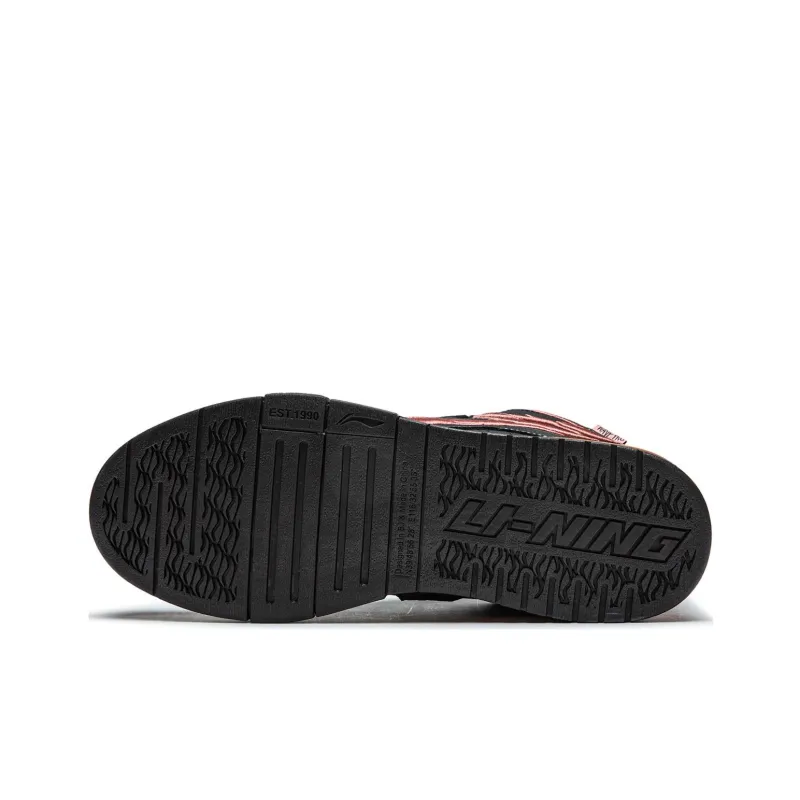 LiNing Slip-Resistant Cushioning Low-Top Skateboard Shoes Men's Black-6