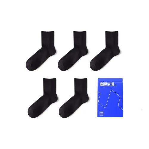 HLA Mid Calf Socks Men's 5 Pack