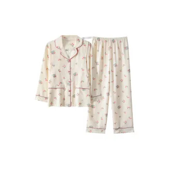 Qiao Ni Tong Pajama Set Women's Cream Apricot
