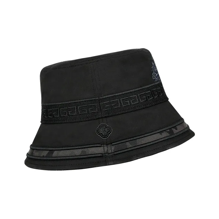 SWOFCARE Cotton Leather Metal Bucket Hats Unisex-1