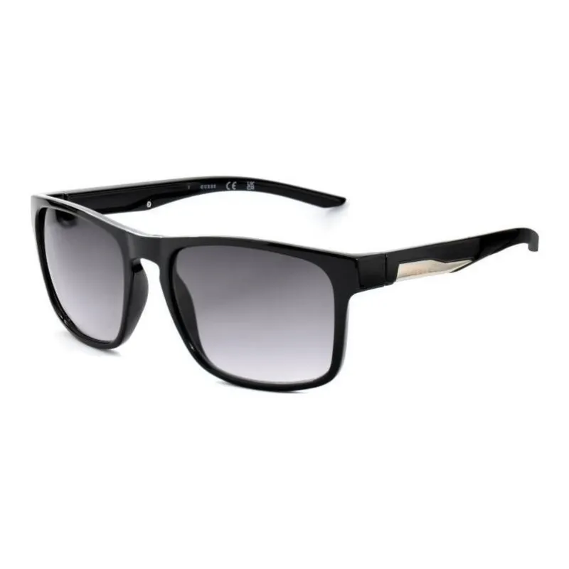 GUESS Polycarbonate Resin Rectangular Sunglasses Unisex Black-0