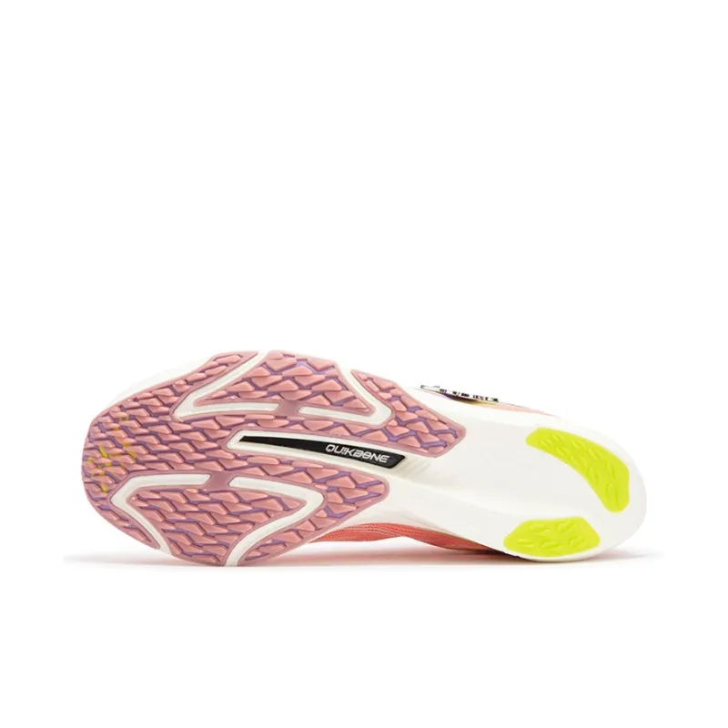 361° Speed Future Cushioning Anti Slip And Wear Resistant Low Top Full Length Carbon Plate Running Shoes Unisex Pink-4