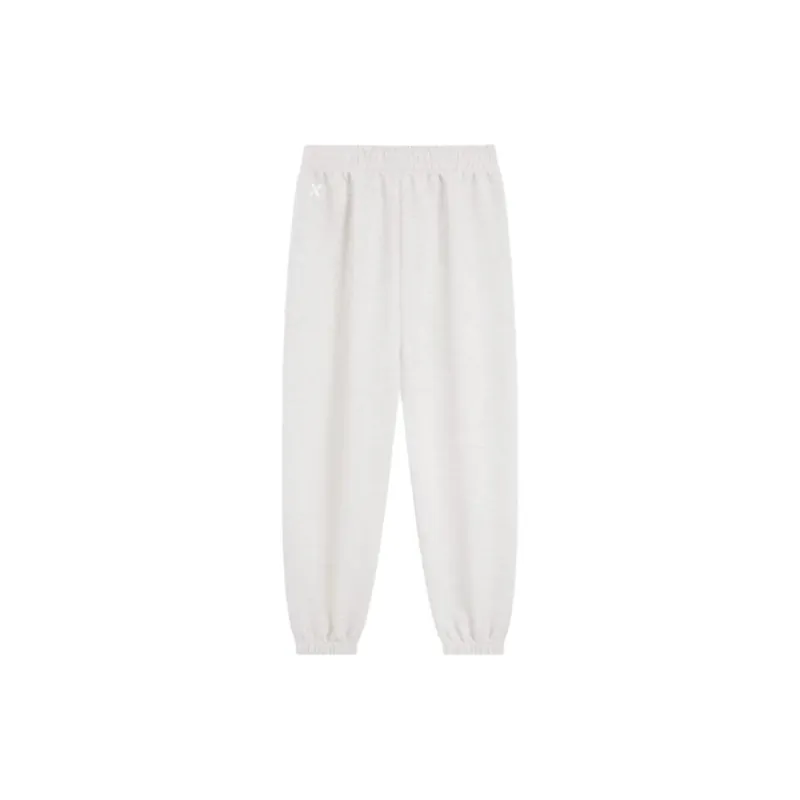 XTEP Basketball Collection Knitted Sports Pants Men's Beige Floral Gray 1-1
