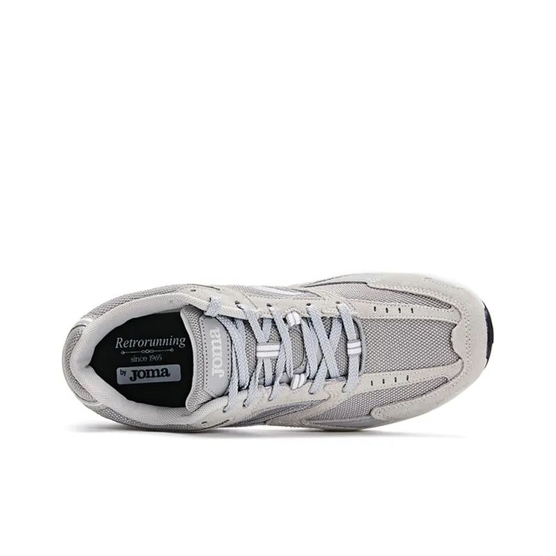 Joma Anti-Slip And Wear-Resistant Breathable Low-Top Casual Shoes Men's Light Gray White-3
