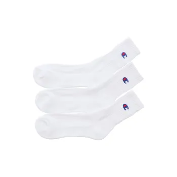 Champion SS24 Mid-Calf Socks Men's 3 Pack White