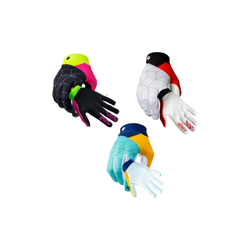 GXT Riding Equipment Cycling Glove Unisex Palm Microfiber Back Of Hand Twill White Black Gray-3