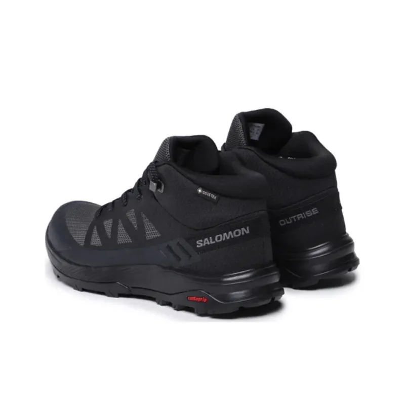 SALOMON Outrise Anti Slip Wear Resistant Mid Top Trekking Shoes Women's Black-4
