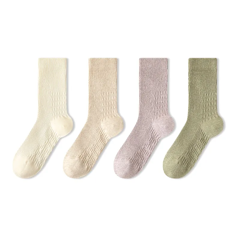 JIAZINI Mid Calf Socks Women's 4 Pack-1