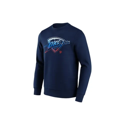 NBA Oklahoma Thunder Team Sweatshirts Men Dark Blue