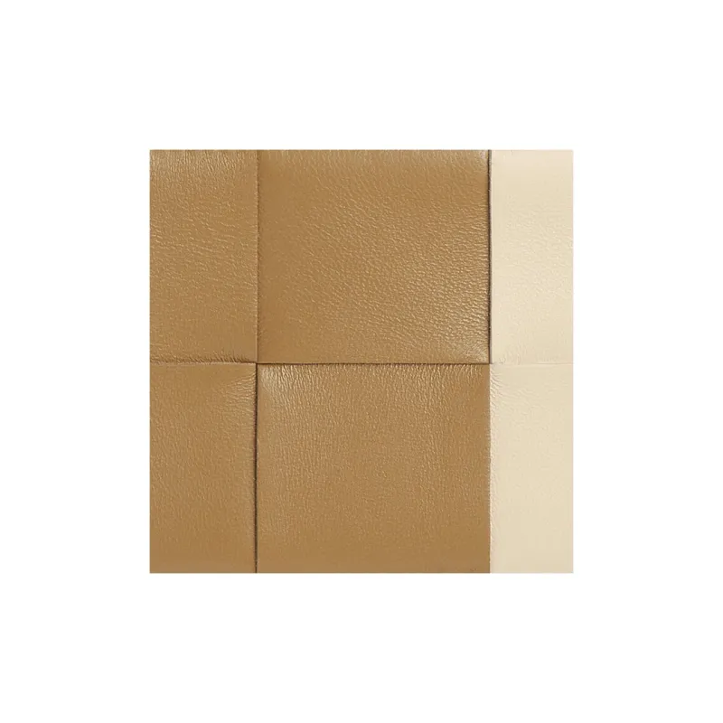 Bottega Veneta Lambskin Card Holder Regular Women's Dark Color Praline With Sea Salt-3