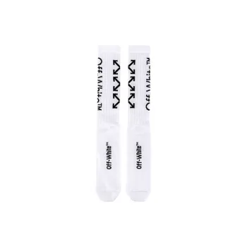 OFF-WHITE Cotton Arrow Printing Unisex Long socks White