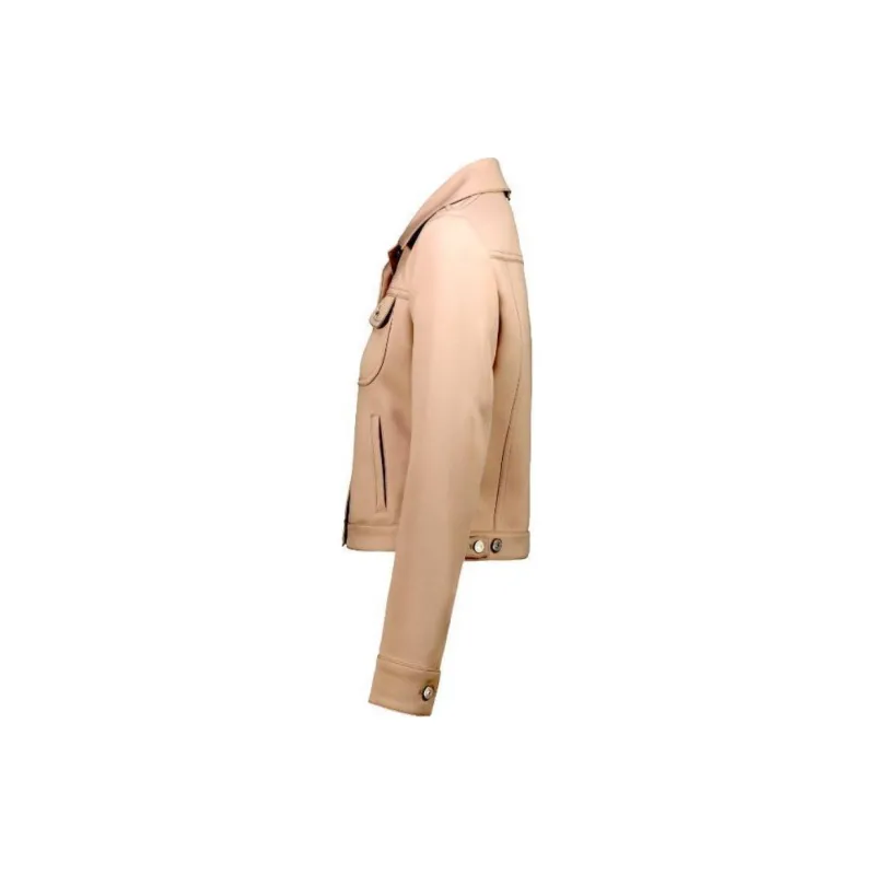 COURREGES Twill Trucker Jacket 'Cream'-2