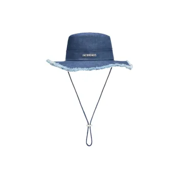 Jacquemus Logo Plaque Drawstring Bucket Hat