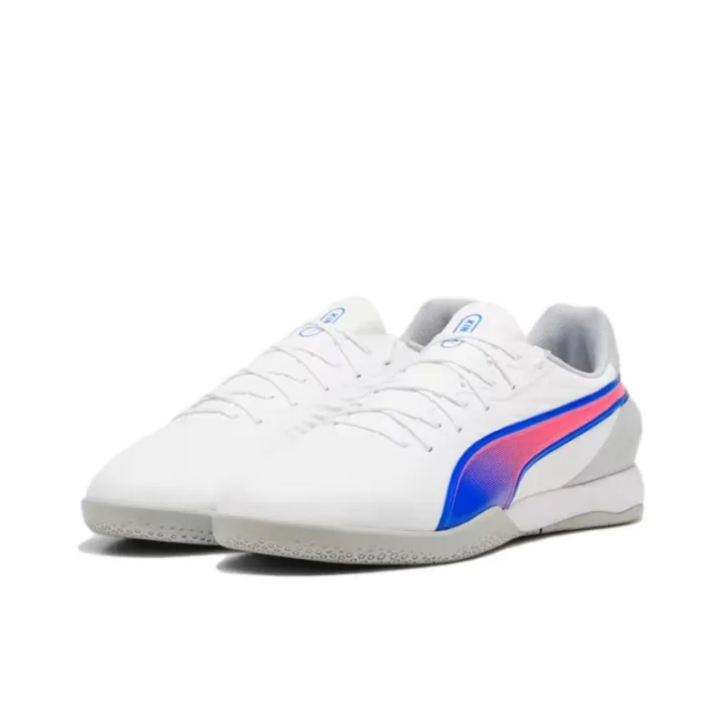 PUMA KING MATCH Anti-Slip Wear-Resistant Soccer Shoes Unisex White-2