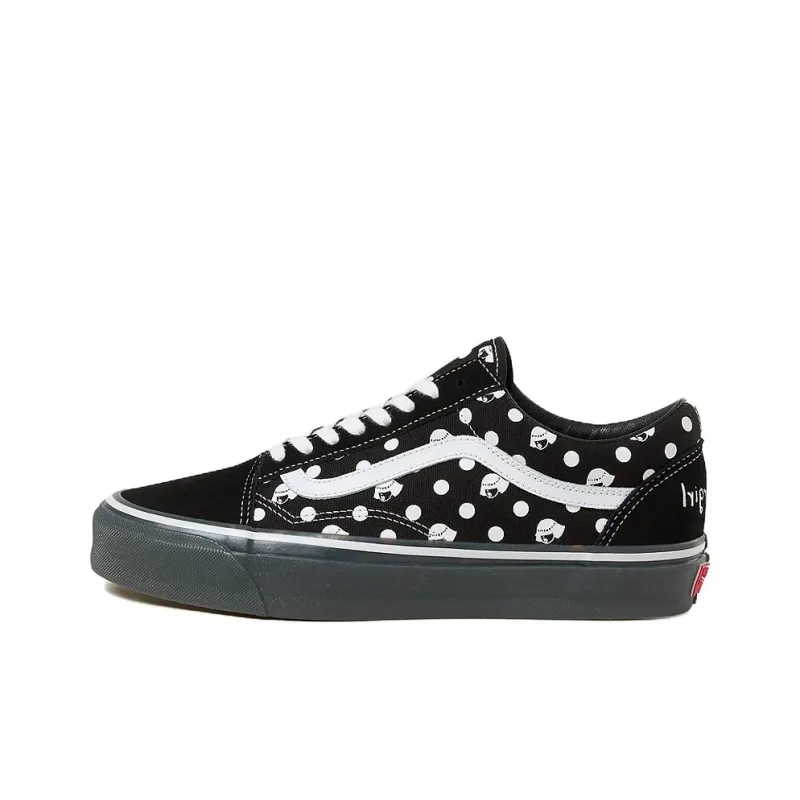 PaperGirl x Vans Old Skool Anti-Slip Wear-Resistant Low-Top Skateboard Shoes Unisex Black White-0