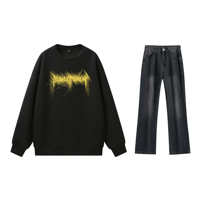 SUNSETMONENT Sweatshirt Set Unisex-1