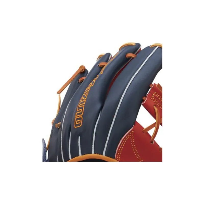 Mizuno Baseball Gloves Catcher's Glove Top Grain Cow Leather Unisex Black Red-4