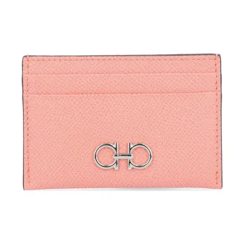 FERRAGAMO Calfskin Card Holder Women's Coral