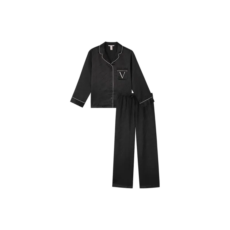 Victoria's Secret Pajama Set Women's Black-0