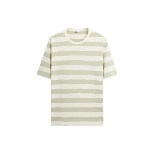 ZARA T-Shirts Men White/Green