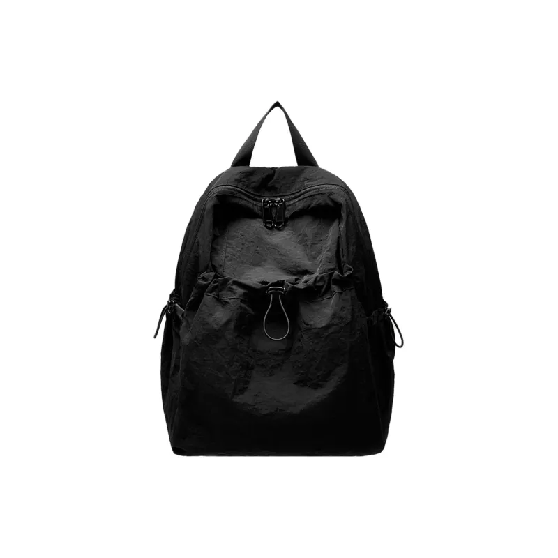 ST&SAT Fabric Handbag Backpack Regular Unisex Black/Khaki-0