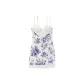 White Blue Floral