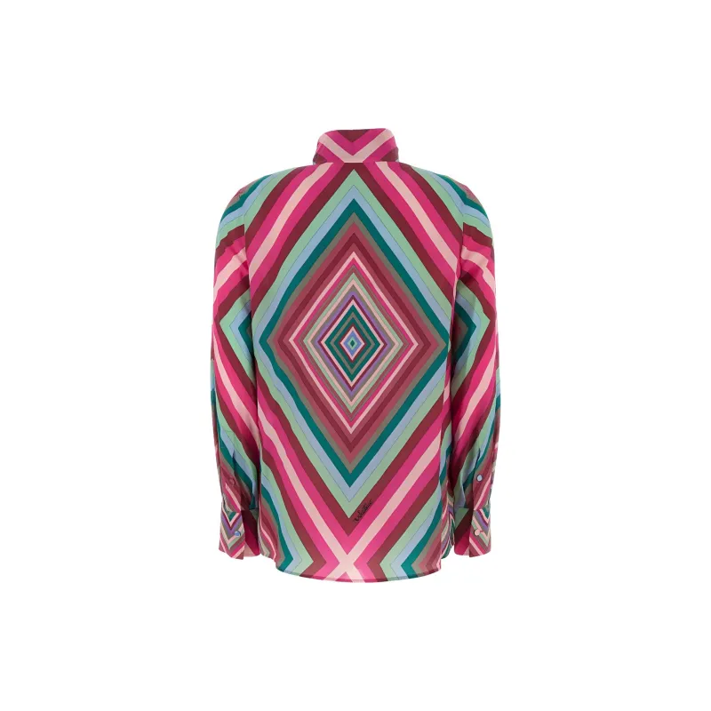 Valentino Bow Detailed Striped Shirt-1