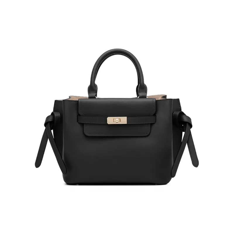 PIERPOLO Cow Leather Commute Birkin Bag Handbag Mommy Bag Shoulder Bag Crossbody Bag Regular Women's Blue/Khaki/Black-6