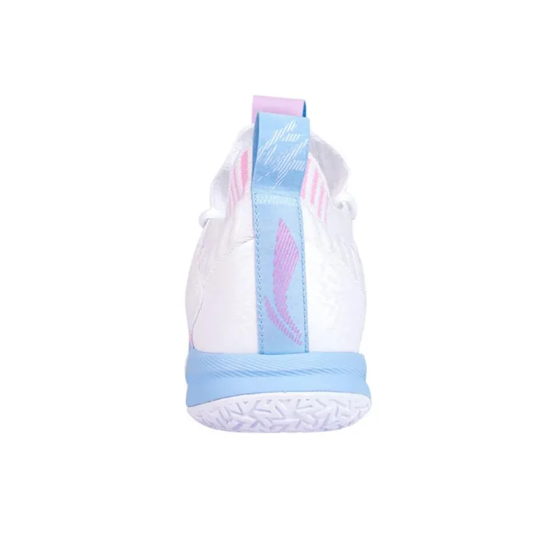 LiNing Raid Slip Resistant Breathable Low Top Badminton Shoes Unisex White Pink-2