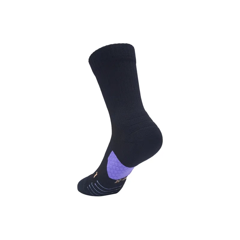 LiNing SS23 Mid Calf Socks Unisex 1 Pack Black-1